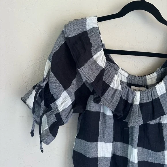 Anthropologie Porridge Ruffle Sleeve Top in Check Print - Picture 5 of 8